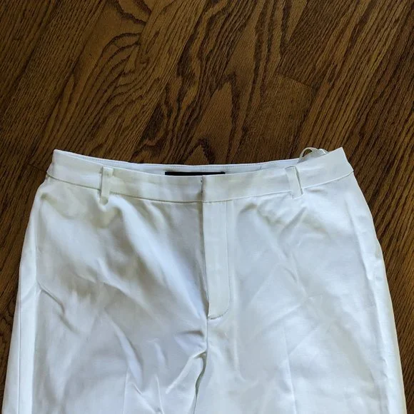 NWT Lina Allard EllenTracy White Cotton dress pants Size 4 - Picture 2 of 7